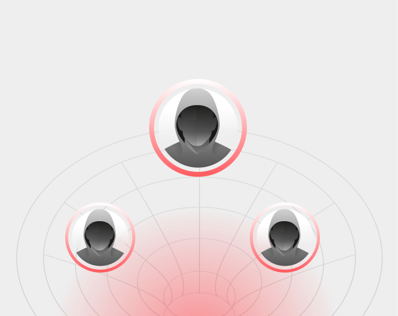 Abstract illustration of a fraudster hiding their identity