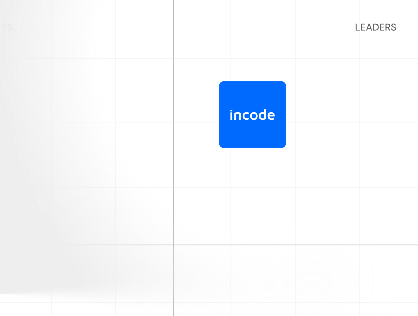 Abstract illustration of the Incode logo inside an analyst quadrant