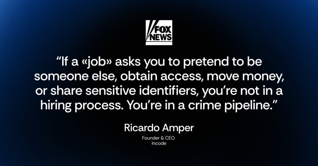 Ricardo Amper, Founder & CEO at Incode on Fox News