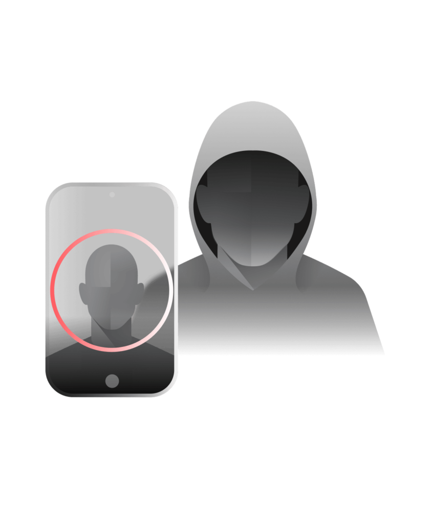 Illustration of a fraudster
